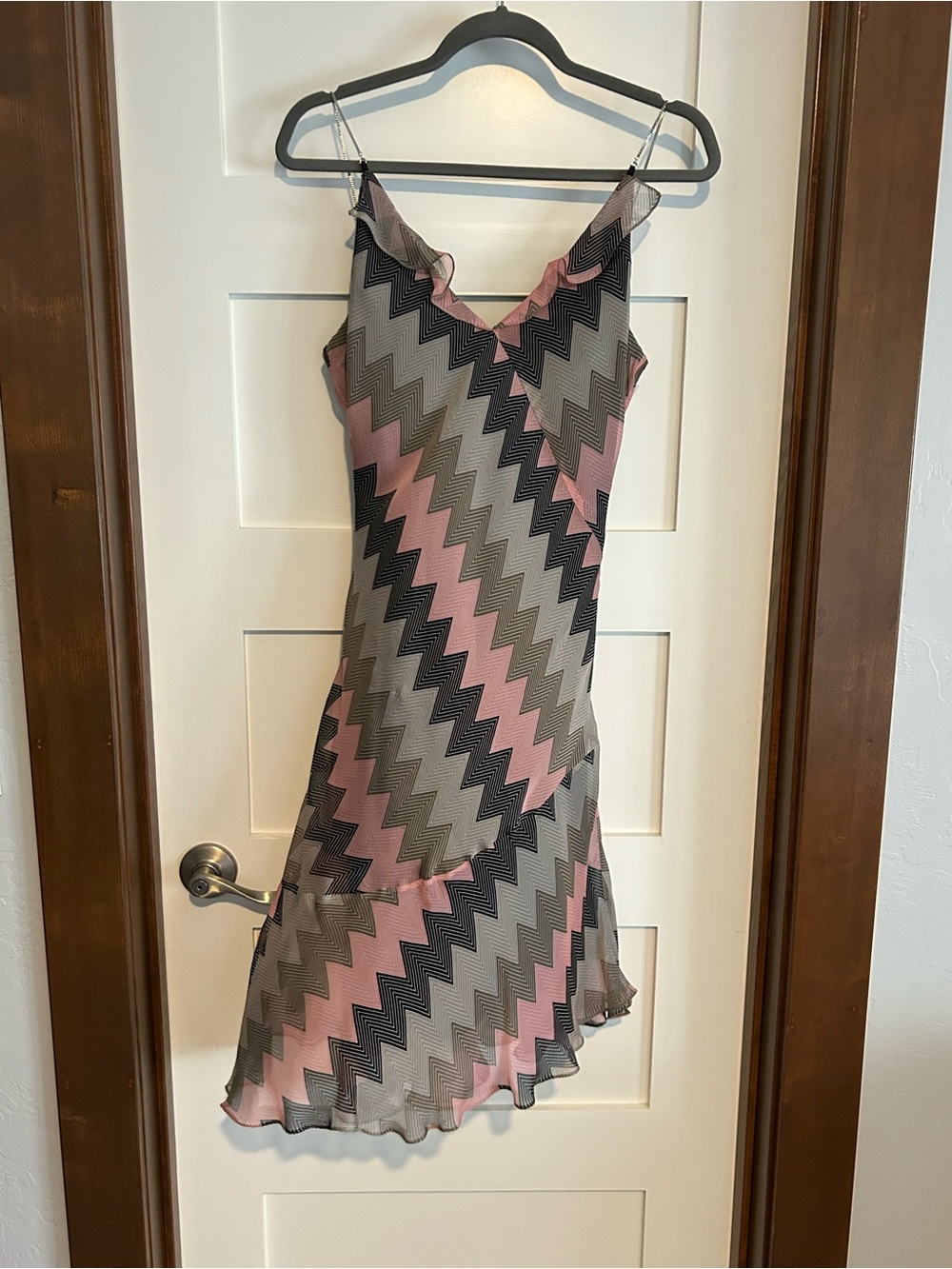 POLECI Silk Colorful Slip Midi Dress size 8